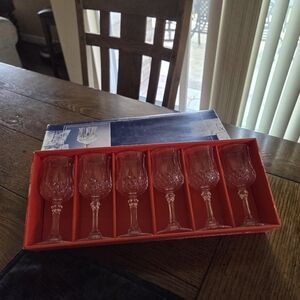Cristal D'arques Lead Crystal 2oz Stemmed Glass Set With Box